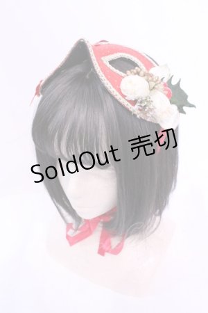 画像: ATELIER　Ruby / クリスマスデザインマスケラヘッドドレス  アカ O-25-12-01-047-EL-AC-IG-OS