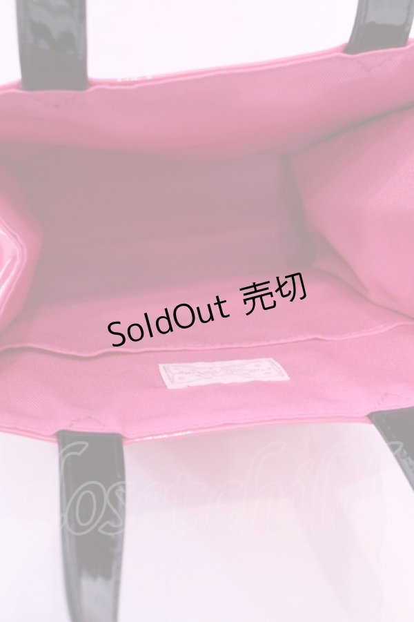 画像3: Angelic Pretty / 2024年 ファッションショーノベルティ ショッパー風トートバッグ  ピンク×クロ O-25-12-01-004-AP-ZA-IG-ZT500 (3)