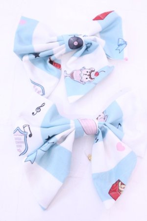 画像: Royal Princess Alice / 関西モデルズ＆城咲ロンドン コラボ Teddy Bears Dinerリボンクリップセット  サックス O-25-12-01-055-LO-AC-IG-OS