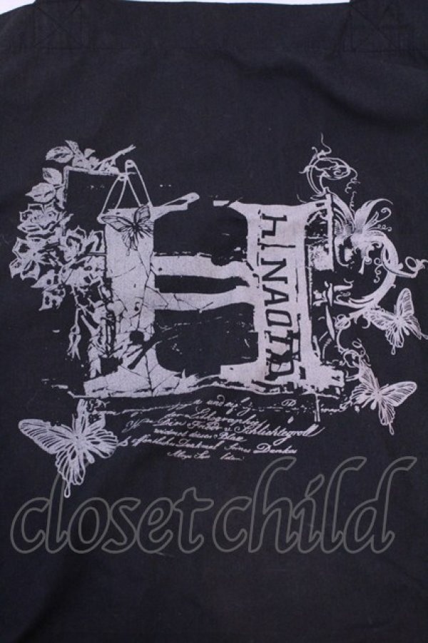 画像2: h.NAOTO / ショッパートートバッグ  ブラック O-25-12-01-001-HN-BG-IG-OS (2)