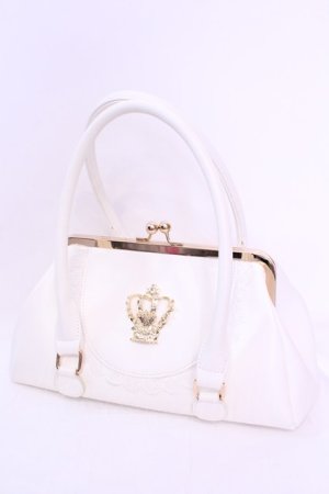 画像: BABY,THE STARS SHINE BRIGHT / 王冠ガマ口BAG  シロ O-25-12-01-016-BA-BG-IG-OS