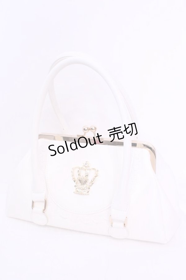 画像1: BABY,THE STARS SHINE BRIGHT / 王冠ガマ口BAG  シロ O-25-12-01-016-BA-BG-IG-OS (1)