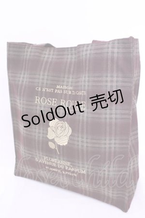 画像: ROSE ROUSE / タテ型チェック柄トート  ブラウン O-25-12-01-018-LO-BG-IG-ZT334