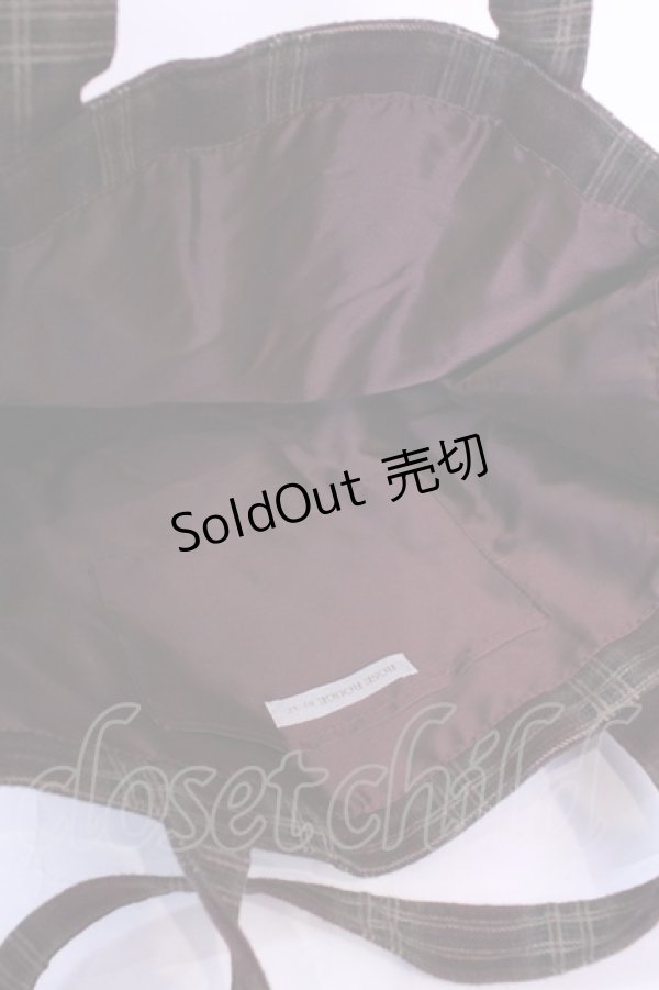 画像3: ROSE ROUSE / タテ型チェック柄トート  ブラウン O-25-12-01-018-LO-BG-IG-ZT334 (3)