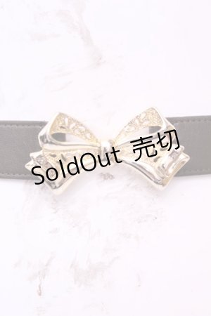 画像: FA（Fi.n.t） / ヴィンテージリボンバックルゴムベルト  ブラウン×ゴールド O-25-12-01-025-LO-ZA-IG-ZT486F006