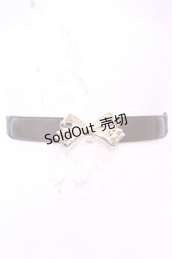 画像2: FA（Fi.n.t） / ヴィンテージリボンバックルゴムベルト  ブラウン×ゴールド O-25-12-01-025-LO-ZA-IG-ZT486F006 (2)