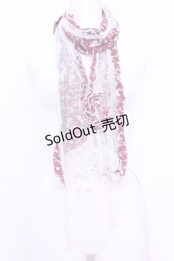 画像1: axes femme / 小花×チュールストール  オフ O-25-12-01-027-AX-ZA-IG-OS (1)