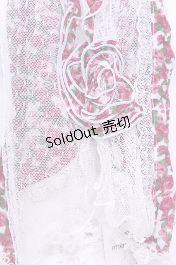 画像2: axes femme / 小花×チュールストール  オフ O-25-12-01-027-AX-ZA-IG-OS (2)