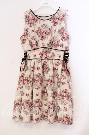 画像: axes femme POETIQUE / ローズブーケ柄ワンピース Ｍ アイボリー O-25-12-02-001-AX-OP-IG-OS