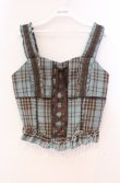 画像1: axes femme / タータンチェック編上ビスチェ  ミント O-25-12-02-032-AX-TO-IG-OS (1)