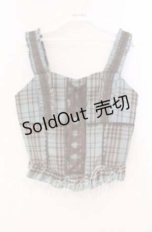 画像: axes femme / タータンチェック編上ビスチェ  ミント O-25-12-02-032-AX-TO-IG-OS