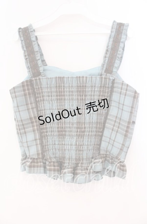画像3: axes femme / タータンチェック編上ビスチェ  ミント O-25-12-02-032-AX-TO-IG-OS (3)