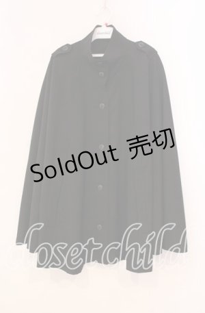 画像: MIHO MATSUDA / ケープマント  ブラック O-25-12-02-033-GO-CO-IG-OS