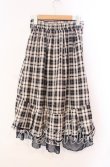 画像2: axes femme / チェックフィッシュテールスカート  ネイビー×ベージュチェック O-25-12-02-034-AX-SK-IG-OS (2)