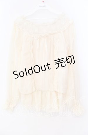 画像: LIZ LISA / チュール切替プルオーバー  生成り O-25-12-02-004-LO-TO-IG-OS