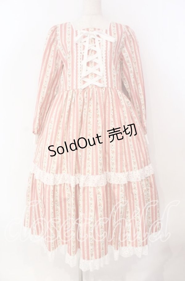 画像1: marcHenTica / フラワーガーデンワンピース  ピンク O-25-12-02-038-LO-OP-IG-OS (1)