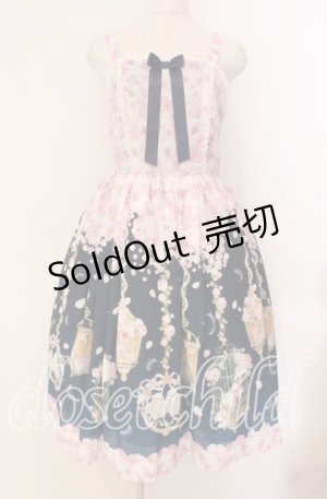 画像: axes femme kawaii / ブルーミングガーデンジャンパースカート  ネイビー O-25-12-02-043-AX-OP-IG-OS