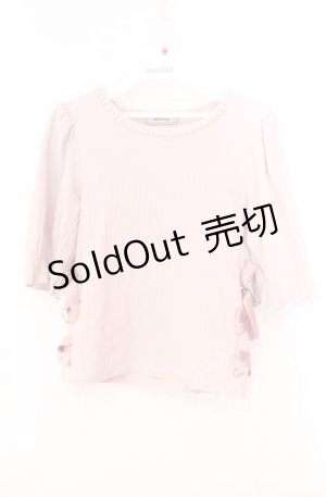 画像: Ank Rouge / パール配色テレコカットソー  ピンク O-25-12-02-006-CA-TO-IG-OS