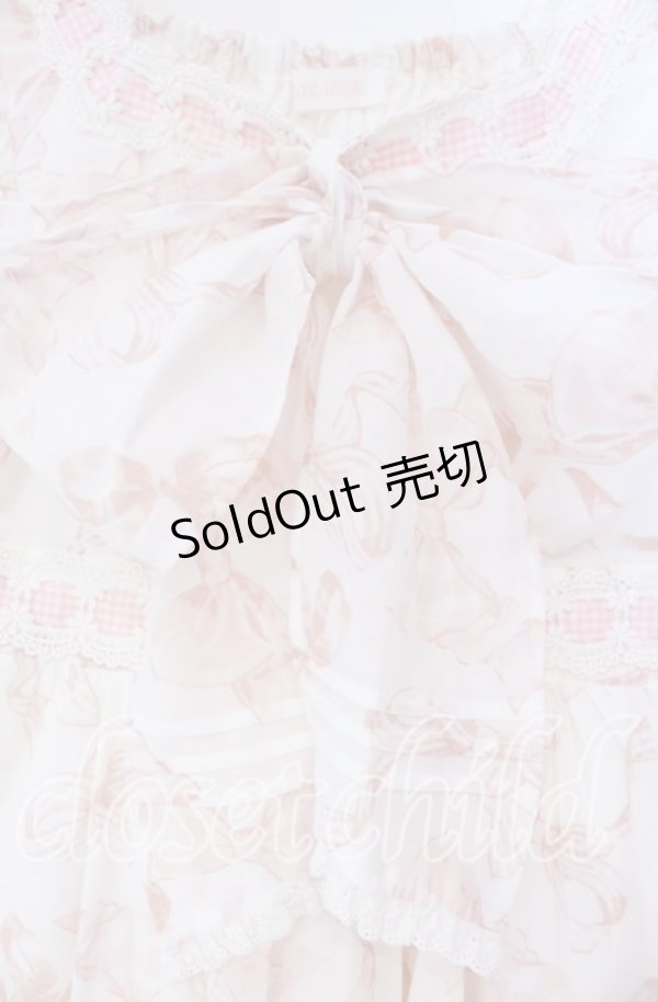 画像2: LIZ LISA / リボン柄ワンピース 0 ピンク O-25-12-02-055-LO-OP-OW-OS (2)