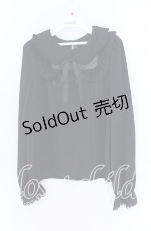 画像: MA*RS / スクエアドットチュールプルブラウス  クロ O-25-12-02-1040-EL-BL-IG-OS