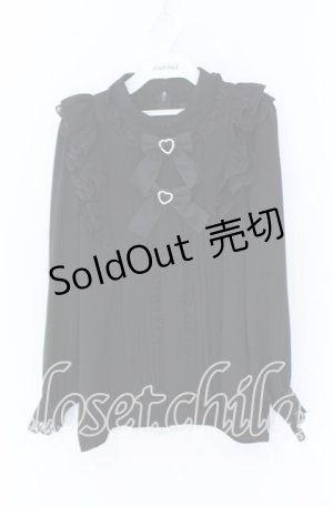 画像: Rojita / ダブルリボンフリルブラウス  クロ O-25-12-02-1041-LO-BL-IG-OS