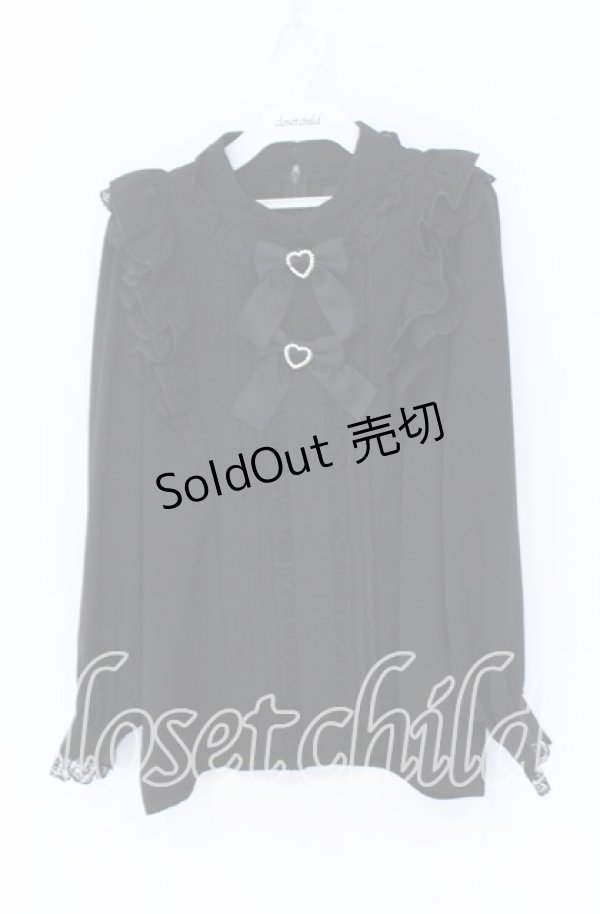 画像1: Rojita / ダブルリボンフリルブラウス  クロ O-25-12-02-1041-LO-BL-IG-OS (1)