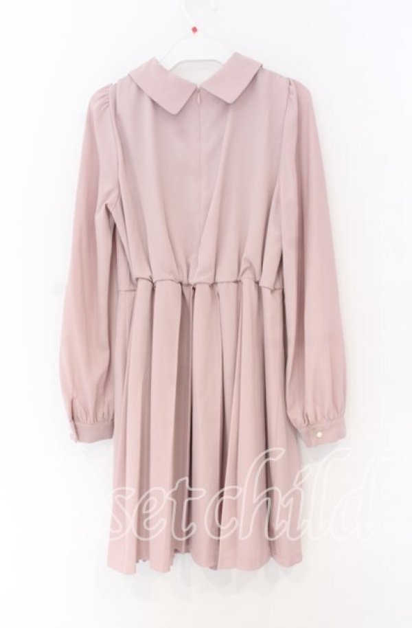 画像3: Ank Rouge / デコルテチュールチャイナボタンワンピース  ピンク×クロ O-25-12-02-1004-CA-OP-IG-OS (3)