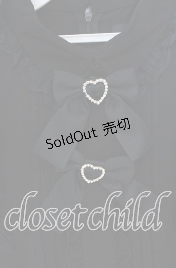 画像2: Rojita / ダブルリボンフリルブラウス  クロ O-25-12-02-1041-LO-BL-IG-OS (2)