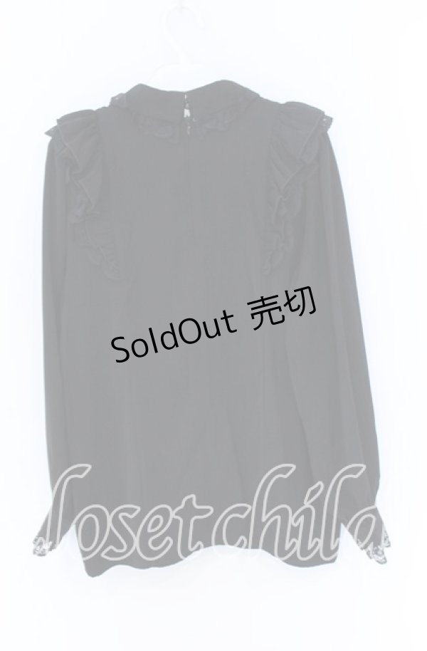 画像3: Rojita / ダブルリボンフリルブラウス  クロ O-25-12-02-1041-LO-BL-IG-OS (3)