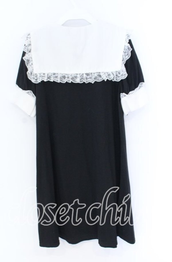 画像3: Jamie エーエヌケー / チョーカー付きハートプリントカットワンピース  クロ×シロ O-25-12-02-1042-LO-OP-IG-ZT372 (3)