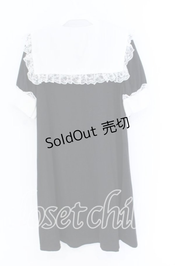 画像3: Jamie エーエヌケー / チョーカー付きハートプリントカットワンピース  クロ×シロ O-25-12-02-1042-LO-OP-IG-ZT372 (3)