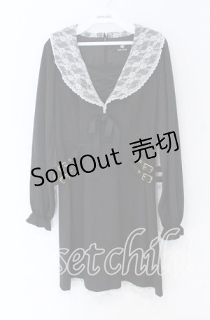 画像: Rojita / セットアップ風配色ワンピース  クロ×シロ O-25-12-02-1043-LO-OP-IG-OS