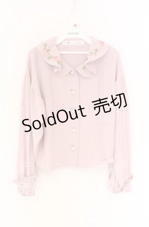 画像: Swankiss / 薔薇刺繍ブラウス  ピンク O-25-12-02-1005-CA-BL-IG-OS