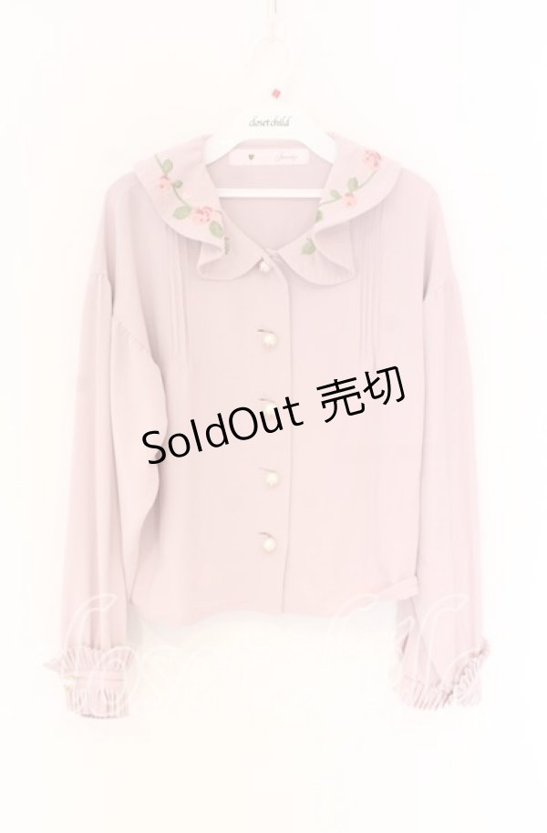画像1: Swankiss / 薔薇刺繍ブラウス  ピンク O-25-12-02-1005-CA-BL-IG-OS (1)