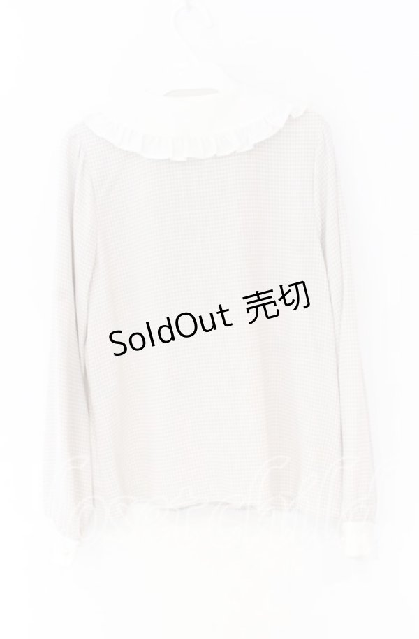 画像3: Ank Rouge / フリルカラーギンガムブラウス  ベージュ×シロ O-25-12-02-1047-CA-BL-IG-OS (3)