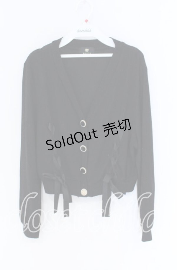 画像1: Rojita / サイド編み下げカーディガン  クロ O-25-12-02-1006-LO-TO-IG-OS (1)