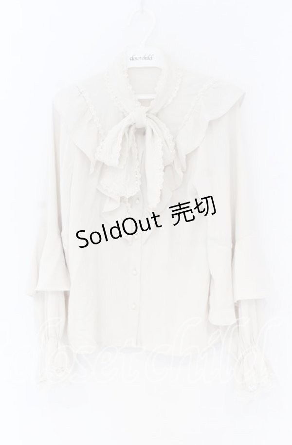 画像1: Rojita / レーシーリボン袖ボリュームブラウス  アイボリー O-25-12-02-1056-LO-BL-IG-OS (1)