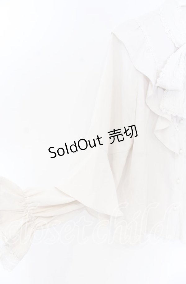 画像3: Rojita / レーシーリボン袖ボリュームブラウス  アイボリー O-25-12-02-1056-LO-BL-IG-OS (3)