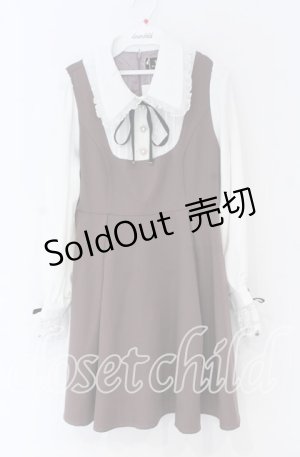 画像: Rojita / ジャンスカライクビジュ釦ワンピース  ピンク×シロ O-25-12-02-1057-LO-OP-IG-OS