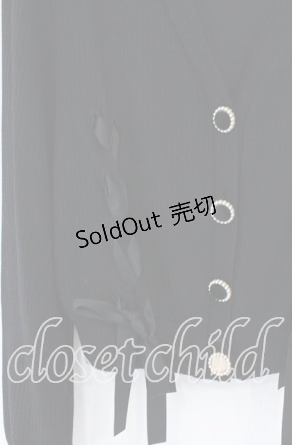 画像2: Rojita / サイド編み下げカーディガン  クロ O-25-12-02-1006-LO-TO-IG-OS (2)