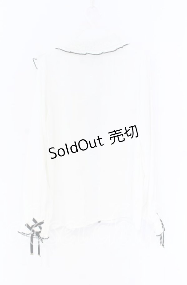 画像3: Rojita / ハートブローチ付きレース切り替えブラウス【ブローチ欠品】  シロ×クロ O-25-12-02-1059-LO-BL-IG-OS (3)