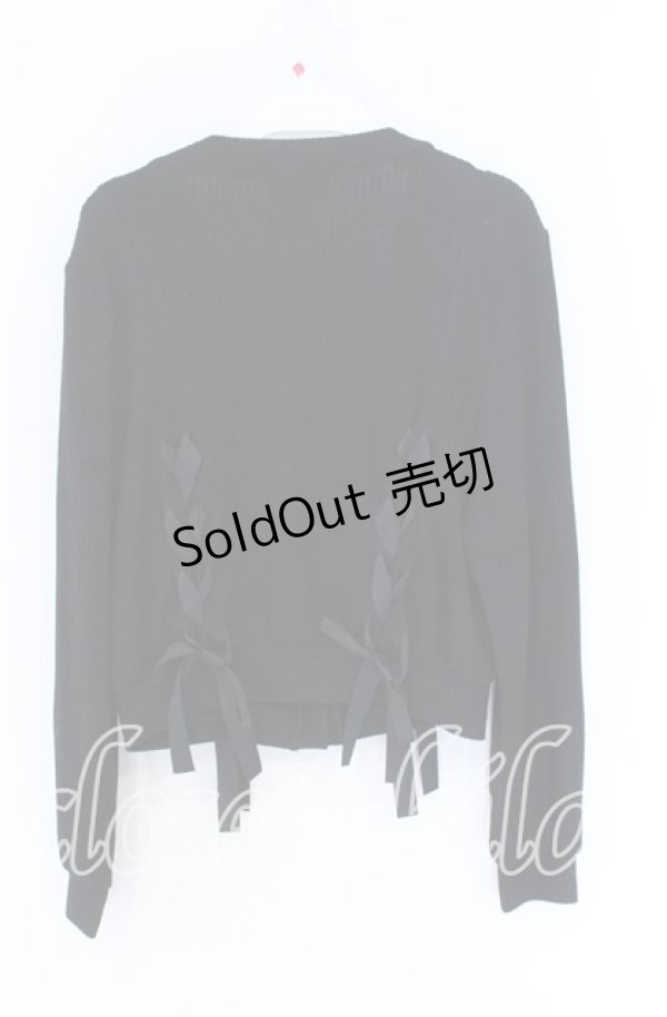 画像3: Rojita / サイド編み下げカーディガン  クロ O-25-12-02-1006-LO-TO-IG-OS (3)