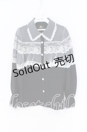 画像: Rojita / チュールシアーケープブラウス  クロ×シロ O-25-12-02-1063-LO-BL-IG-OS