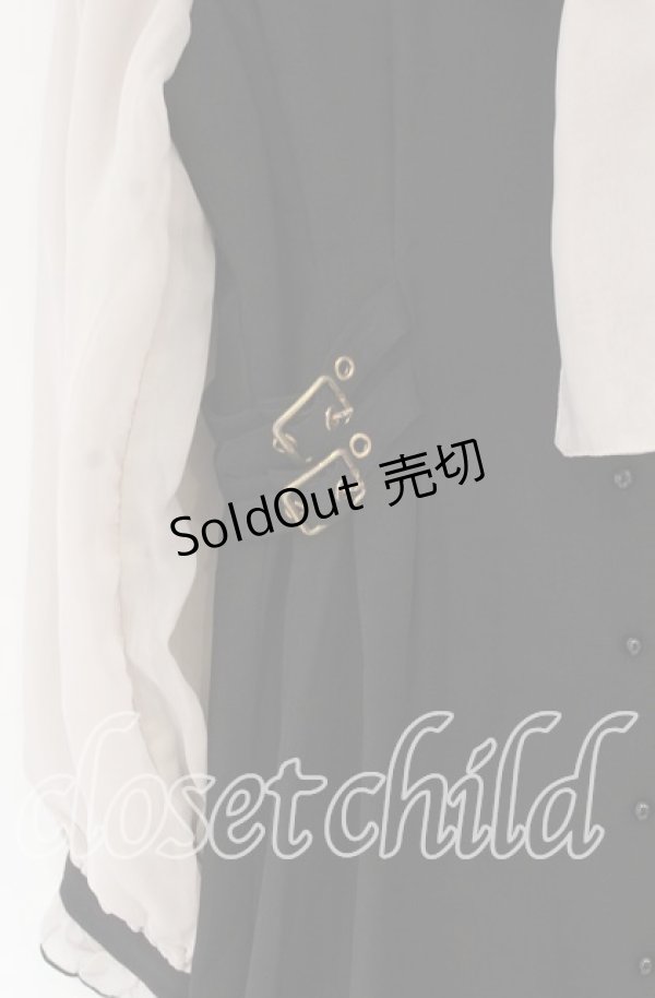 画像2: Rojita / BIGリボン配色ワンピース  クロ×ベージュ O-25-12-02-1067-LO-OP-IG-OS (2)