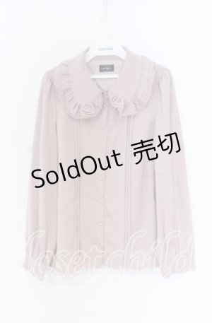 画像: evelyn / タック丸襟ブラウス  ピンク O-25-12-02-1068-LO-BL-IG-OS