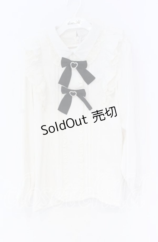 画像1: Rojita / ダブルリボンフリルブラウス  オフシロ O-25-12-02-1071-LO-BL-IG-OS (1)