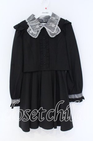 画像: Rojita / レースリボンカラーワンピース  クロ O-25-12-02-1073-LO-OP-IG-OS