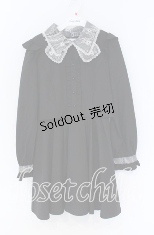 画像1: Rojita / レースリボンカラーワンピース  クロ O-25-12-02-1073-LO-OP-IG-OS (1)