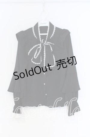 画像: Rojita / レーシーリボン袖ボリュームブラウス  クロ×シロ O-25-12-02-1075-LO-BL-IG-OS