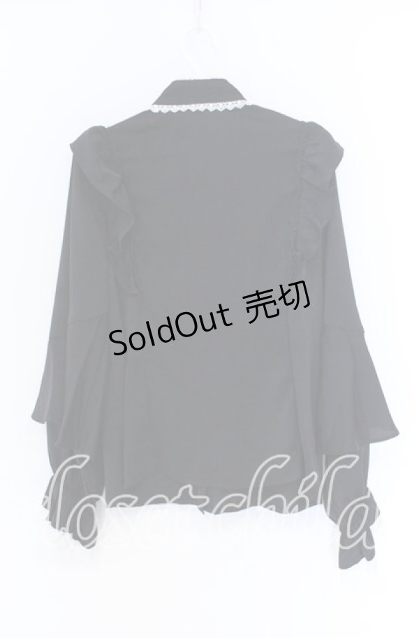 画像3: Rojita / レーシーリボン袖ボリュームブラウス  クロ×シロ O-25-12-02-1075-LO-BL-IG-OS (3)